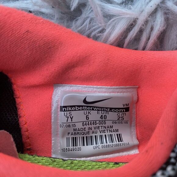 Nike 5.0 Black‎ Orange Size 7 Y Women’s Lace Up Athletic Shoes Pre Owned - Picture 11 of 16